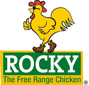 Rocky The Free Range Chicken Logo