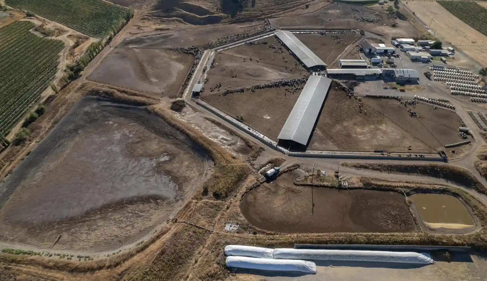 Aerial view of Mertens Dairy